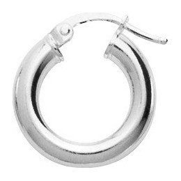 Les Boucles d'oreilles ARGENT by Stauffer - Boucles d'oreilles créoles, argent 925/1000, diamètre 10 mm by Stauffer