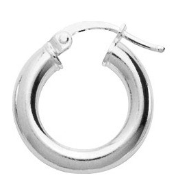 Les Boucles d'oreilles ARGENT by Stauffer - Boucles d'oreilles créoles, argent 925/1000, diamètre 10 mm by Stauffer