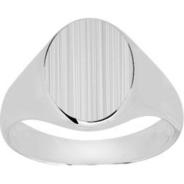 Chevalière argent 925/1000 forme ovale, by Stauffer