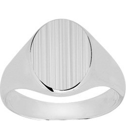 Chevalière argent 925/1000 forme ovale, by Stauffer