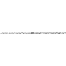 Bracelet Gourmette argent 925/1000, mailles alternées 1+3, 4 mm by Stauffer
