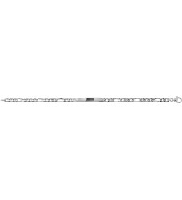 Bracelet Gourmette argent 925/1000, mailles alternées 1+3, 4 mm by Stauffer