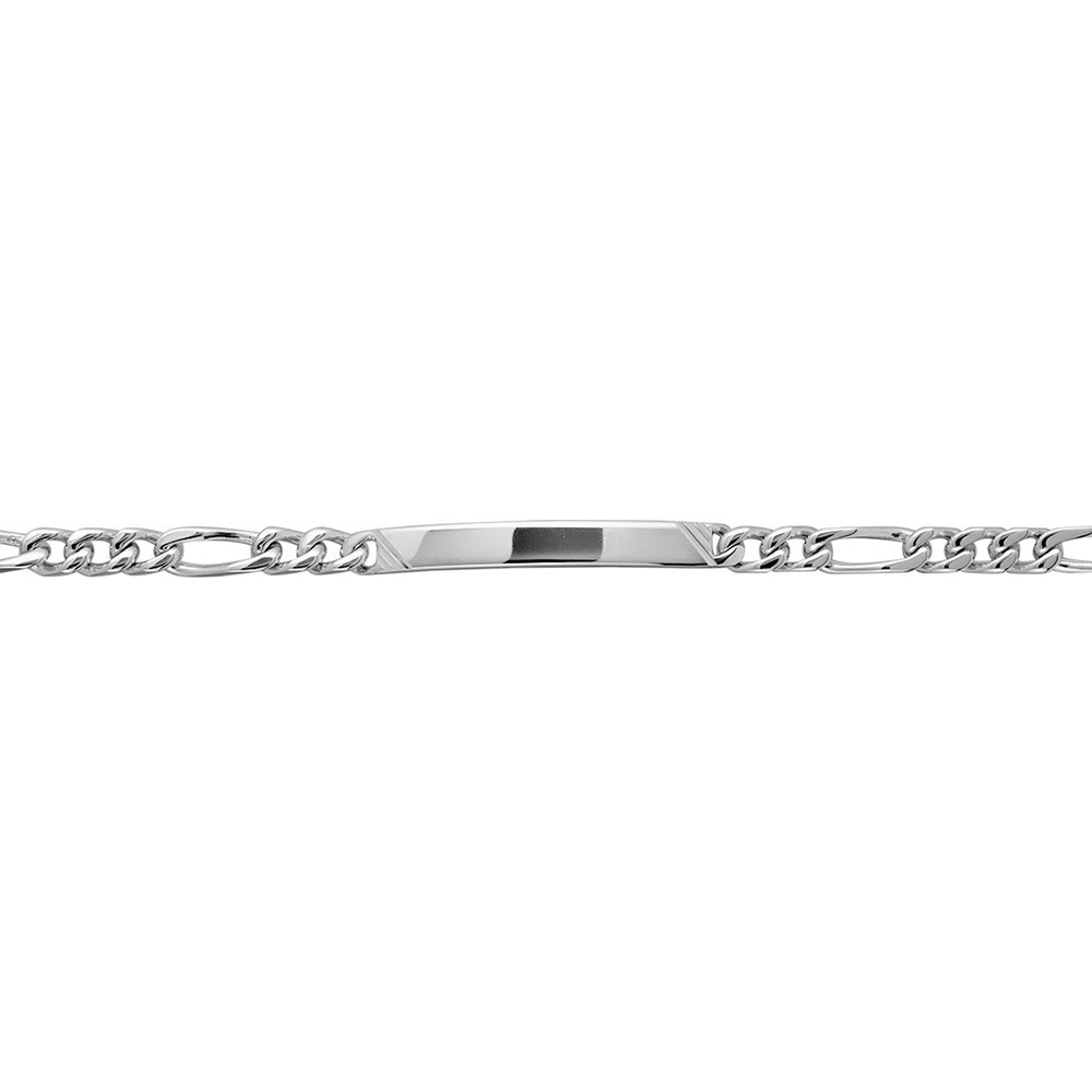 Bracelet Gourmette argent 925/1000, mailles alternées 1+3, 4 mm by Stauffer