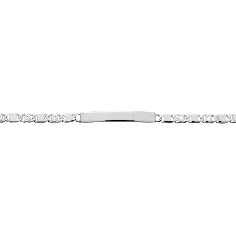 Bracelet Gourmette argent 925/1000, mailles fantaisie alternées 1+1, by Stauffer