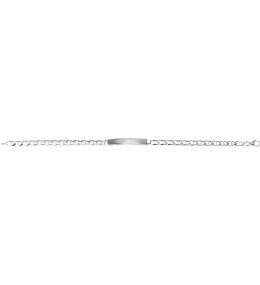 Bracelet Gourmette argent 925/1000, mailles marine plate, 4 mm by Stauffer