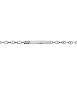 Bracelet Gourmette argent 925/1000, mailles grains de café, by Stauffer