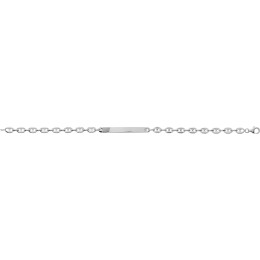 Bracelet Gourmette argent 925/1000, mailles grains de café, by Stauffer