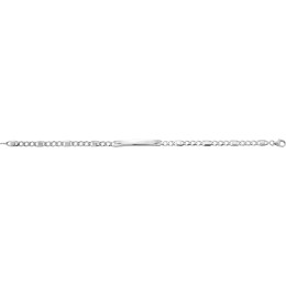 Bracelet Gourmette argent 925/1000, mailles alternées 1+3, by Stauffer