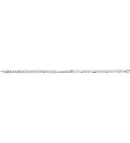 Bracelet Gourmette argent 925/1000, mailles alternées 1+3, by Stauffer