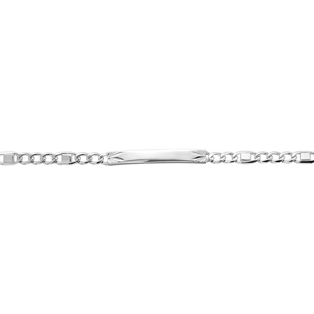 Bracelet Gourmette argent 925/1000, mailles alternées 1+3, by Stauffer