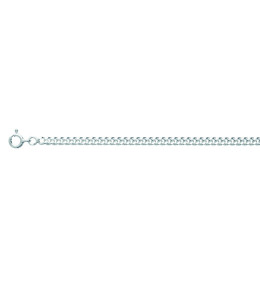 La Chaîne mixte argent 925/1000, mailles gourmette, largeur 3,20 mm, longueur 50 cm by Stauffer