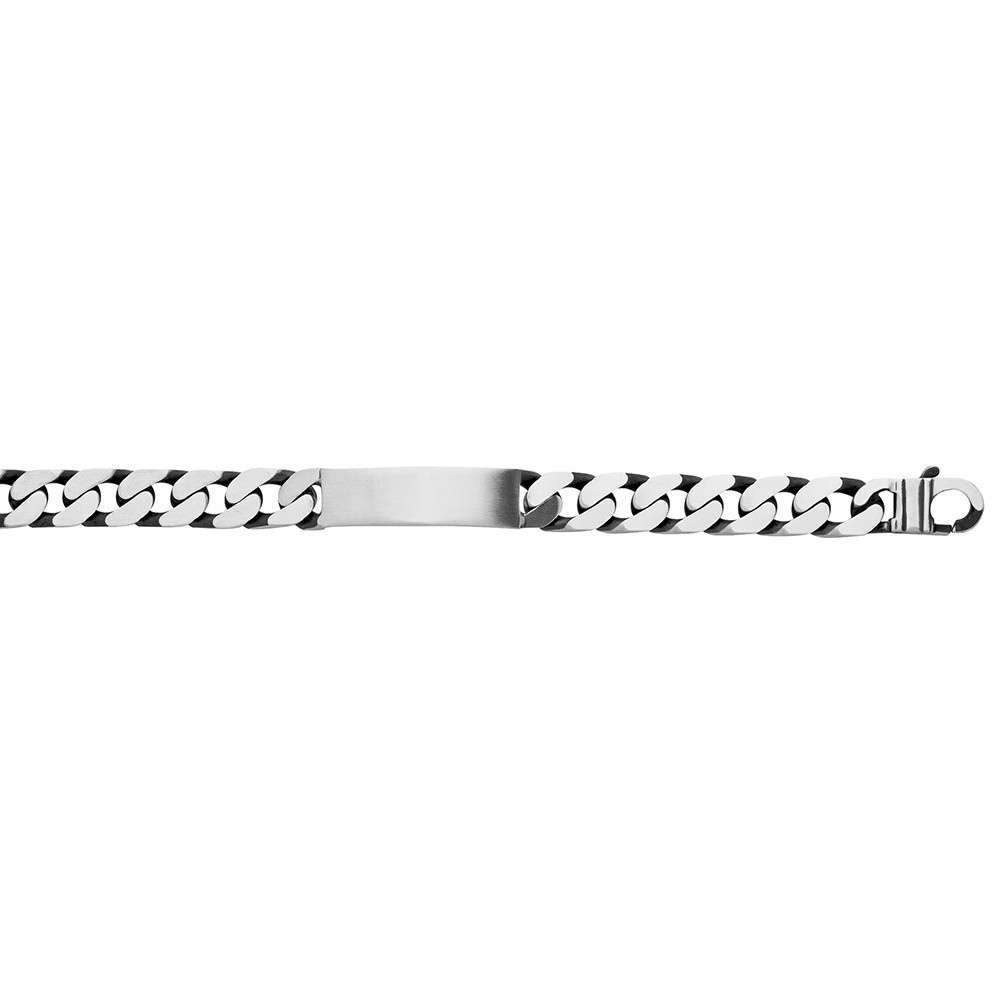 Le Bracelet Gourmette argent 925/1000, mailles gourmette vieil argent, largeur 12 mm, by Stauffer
