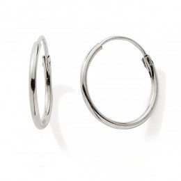 Les Boucles d'oreilles créoles argent 925/1000,  diamètre 14 mm, by Stauffer