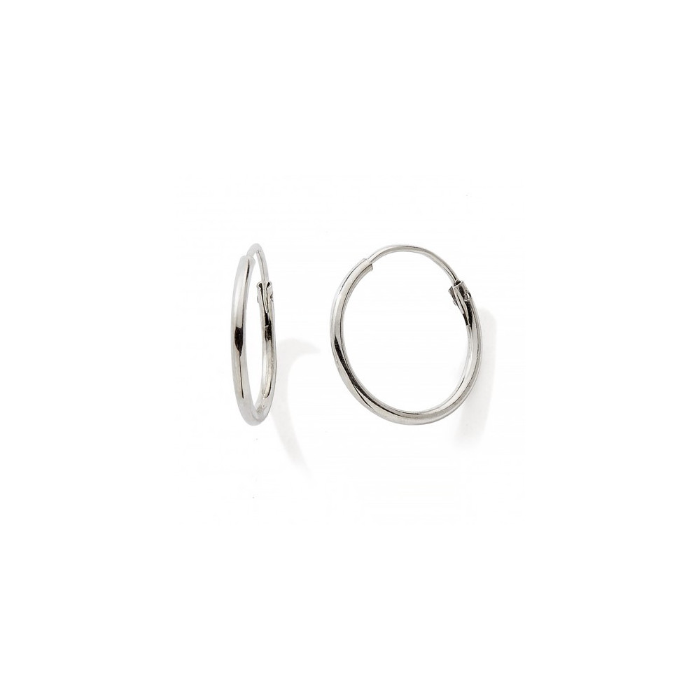Les Boucles d'oreilles créoles argent 925/1000,  diamètre 14 mm, by Stauffer