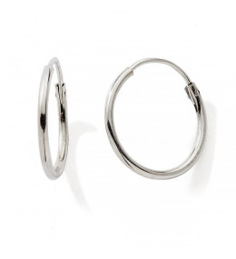 Les Boucles d'oreilles créoles argent 925/1000,  diamètre 14 mm, by Stauffer