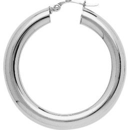 Les Boucles d'oreilles ARGENT by Stauffer - Boucles d'oreilles créoles, argent 925/1000, diamètre 25 mm by Stauffer