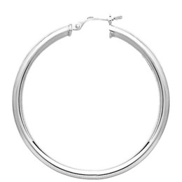 Les Boucles d'oreilles ARGENT by Stauffer - Boucles d'oreilles créoles, argent 925/1000, diamètre 35 mm by Stauffer