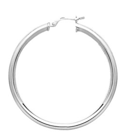 Les Boucles d'oreilles ARGENT by Stauffer - Boucles d'oreilles créoles, argent 925/1000, diamètre 35 mm by Stauffer