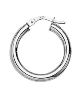 Les Boucles d'oreilles ARGENT by Stauffer - Boucles d'oreilles créoles, argent 925/1000, diamètre 15 mm by Stauffer