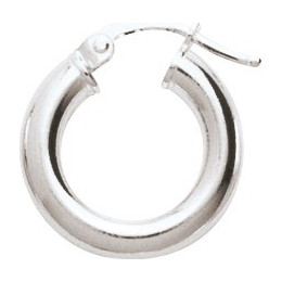 Les Boucles d'oreilles ARGENT by Stauffer - Boucles d'oreilles créoles, argent 925/1000, diamètre 10 mm by Stauffer