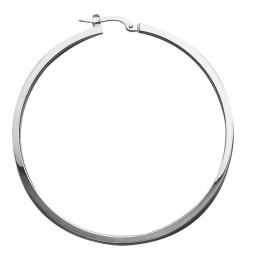 Les Boucles d'oreilles ARGENT by Stauffer - Boucles d'oreilles créoles, argent 925/1000, diamètre 45 mm by Stauffer
