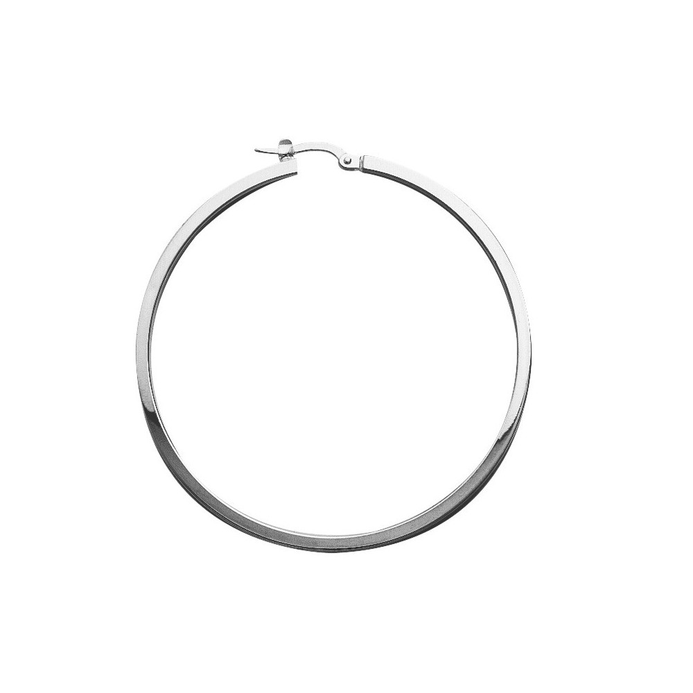 Les Boucles d'oreilles ARGENT by Stauffer - Boucles d'oreilles créoles, argent 925/1000, diamètre 45 mm by Stauffer