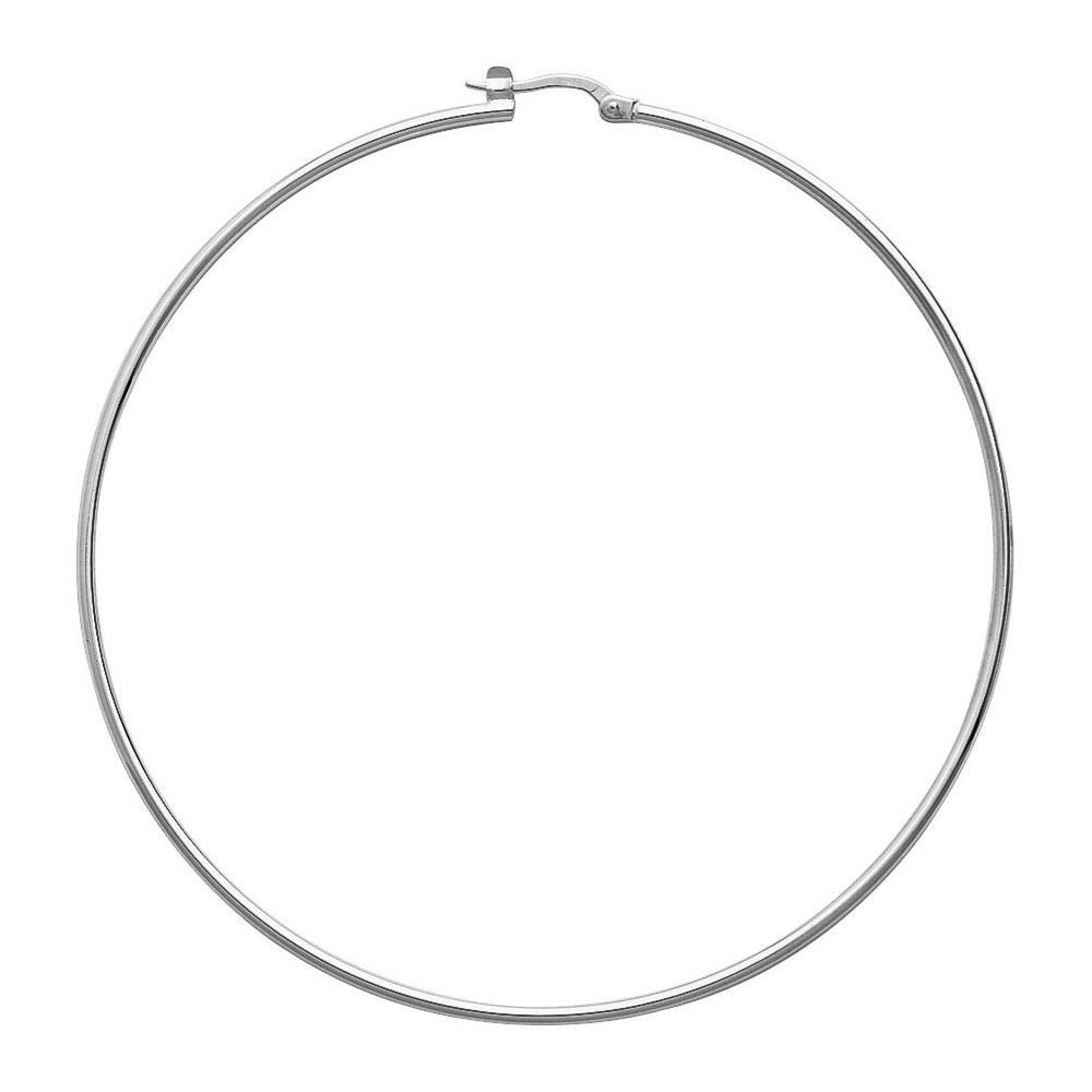 Les Boucles d'oreilles ARGENT by Stauffer - Boucles d'oreilles créoles, argent 925/1000, diamètre 70 mm by Stauffer