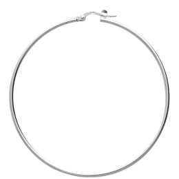 Les Boucles d'oreilles ARGENT by Stauffer - Boucles d'oreilles créoles, argent 925/1000, diamètre 50 mm by Stauffer