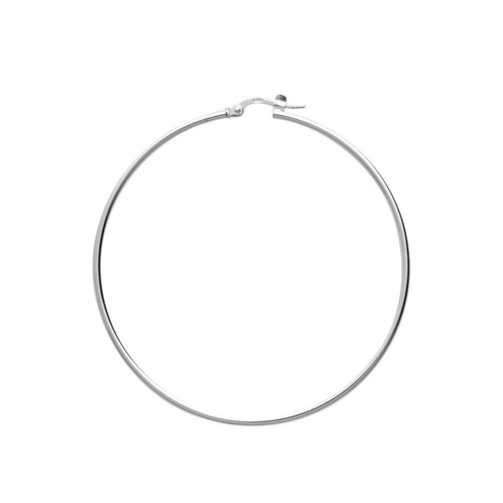 Les Boucles d'oreilles ARGENT by Stauffer - Boucles d'oreilles créoles, argent 925/1000, diamètre 50 mm by Stauffer