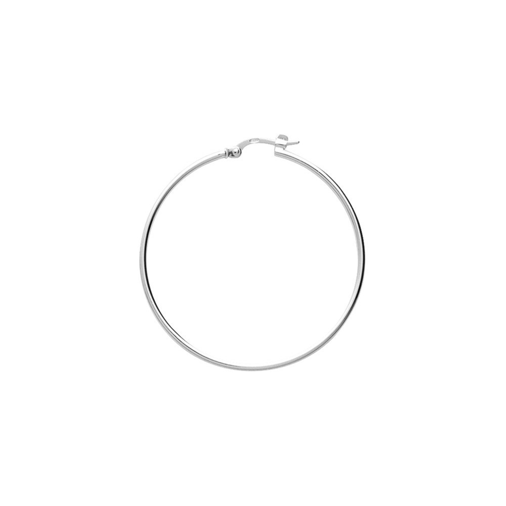 Les Boucles d'oreilles ARGENT by Stauffer - Boucles d'oreilles créoles, argent 925/1000, diamètre 35 mm by Stauffer