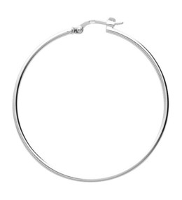 Les Boucles d'oreilles ARGENT by Stauffer - Boucles d'oreilles créoles, argent 925/1000, diamètre 35 mm by Stauffer