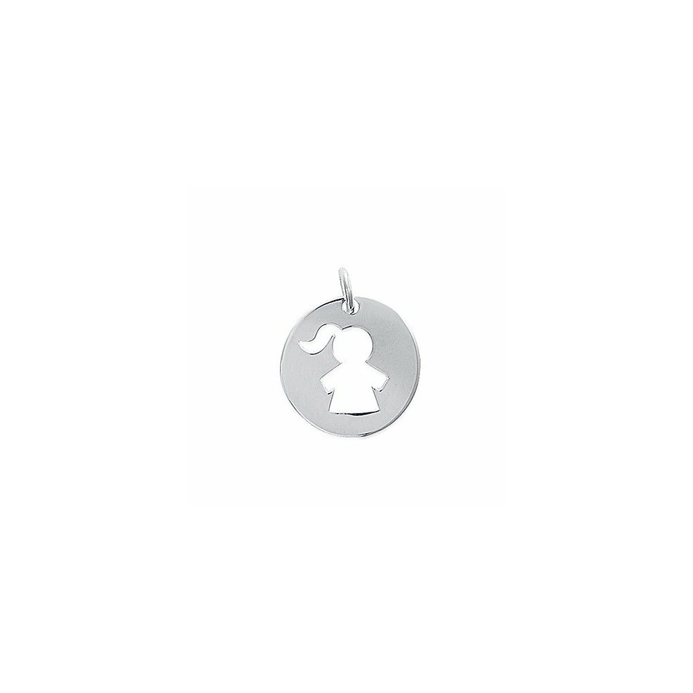 Pendentif argent 925/1000 fille by Stauffer
