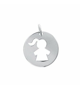 Pendentif argent 925/1000 fille by Stauffer