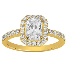 Bague Plaqué Or et 49 oxydes de zirconium by Stauffer Ref. 76100232