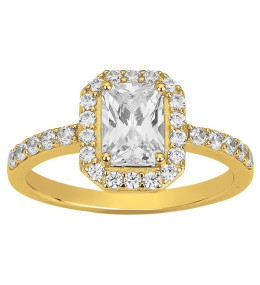 Bague Plaqué Or et 49 oxydes de zirconium by Stauffer Ref. 76100232