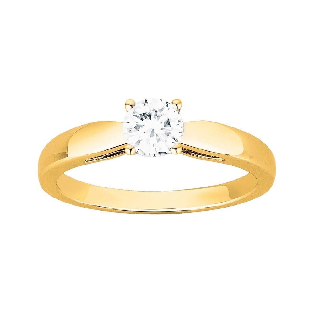 Bague Plaqué Or et oxyde de zirconium by Stauffer Ref. 76100123