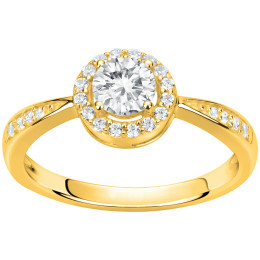 Bague Plaqué Or et oxydes de zirconium by Stauffer Ref. 76100069