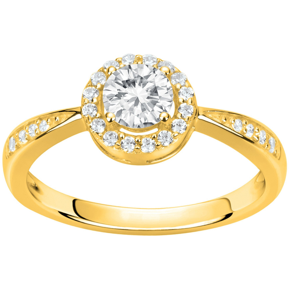 Bague Plaqué Or et oxydes de zirconium by Stauffer Ref. 76100069