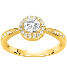 Bague Plaqué Or et oxydes de zirconium by Stauffer Ref. 76100069