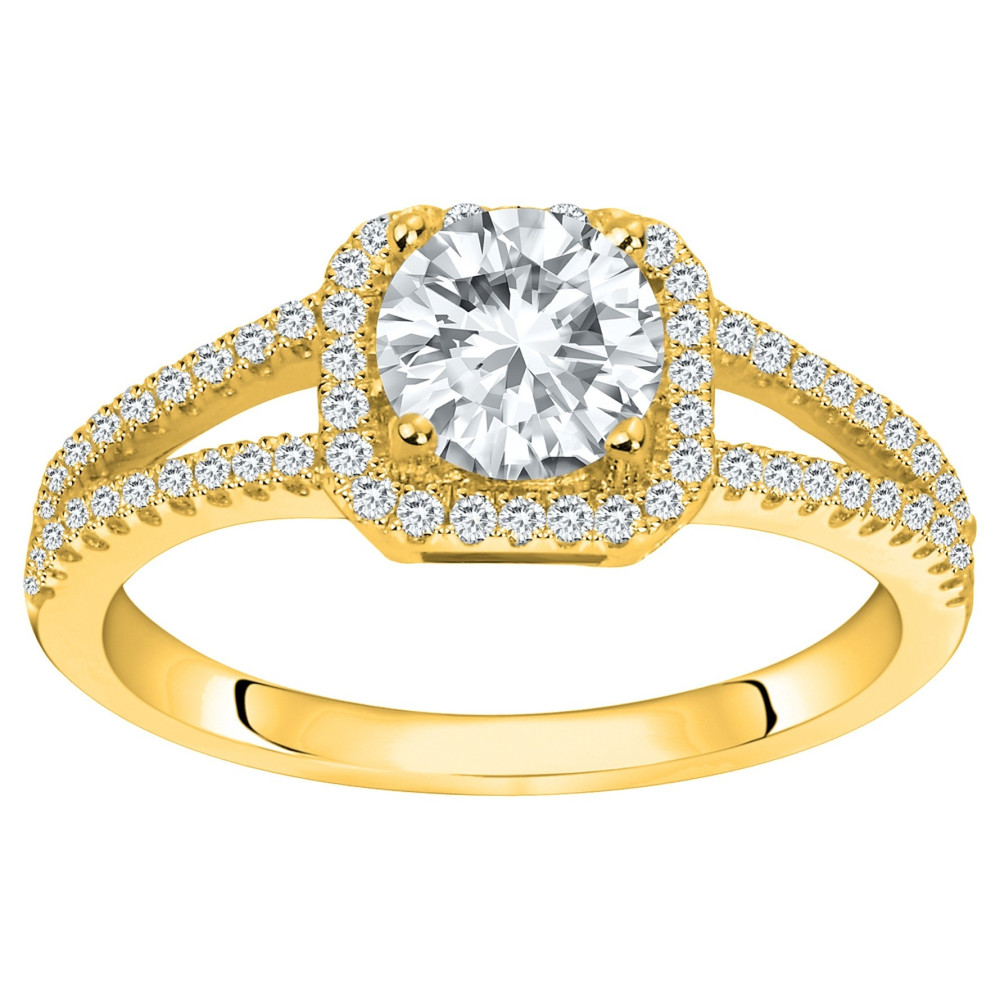 Bague Plaqué Or et oxydes de zirconium by Stauffer Ref. 76100012