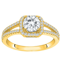 Bague Plaqué Or et oxydes de zirconium by Stauffer Ref. 76100012