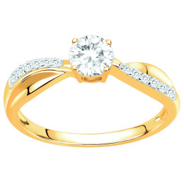Bague Plaqué Or et oxydes de zirconium by Stauffer Ref. 76100008