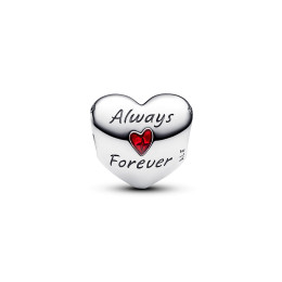 Le Charm Pandora Disney, coeur Mickey et Minnie, en argent 925/1000, 793092C01