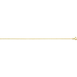 La Chaîne plaqué or jaune, mailles forçat, 1,30 mm, longueur 45 cm, by Stauffer.