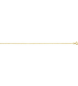 La Chaîne plaqué or jaune, mailles forçat, 1,30 mm, longueur 45 cm, by Stauffer.