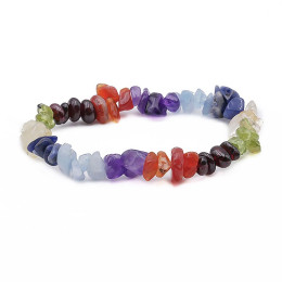 Bracelet pierres naturelles baroque 7 Chakras A