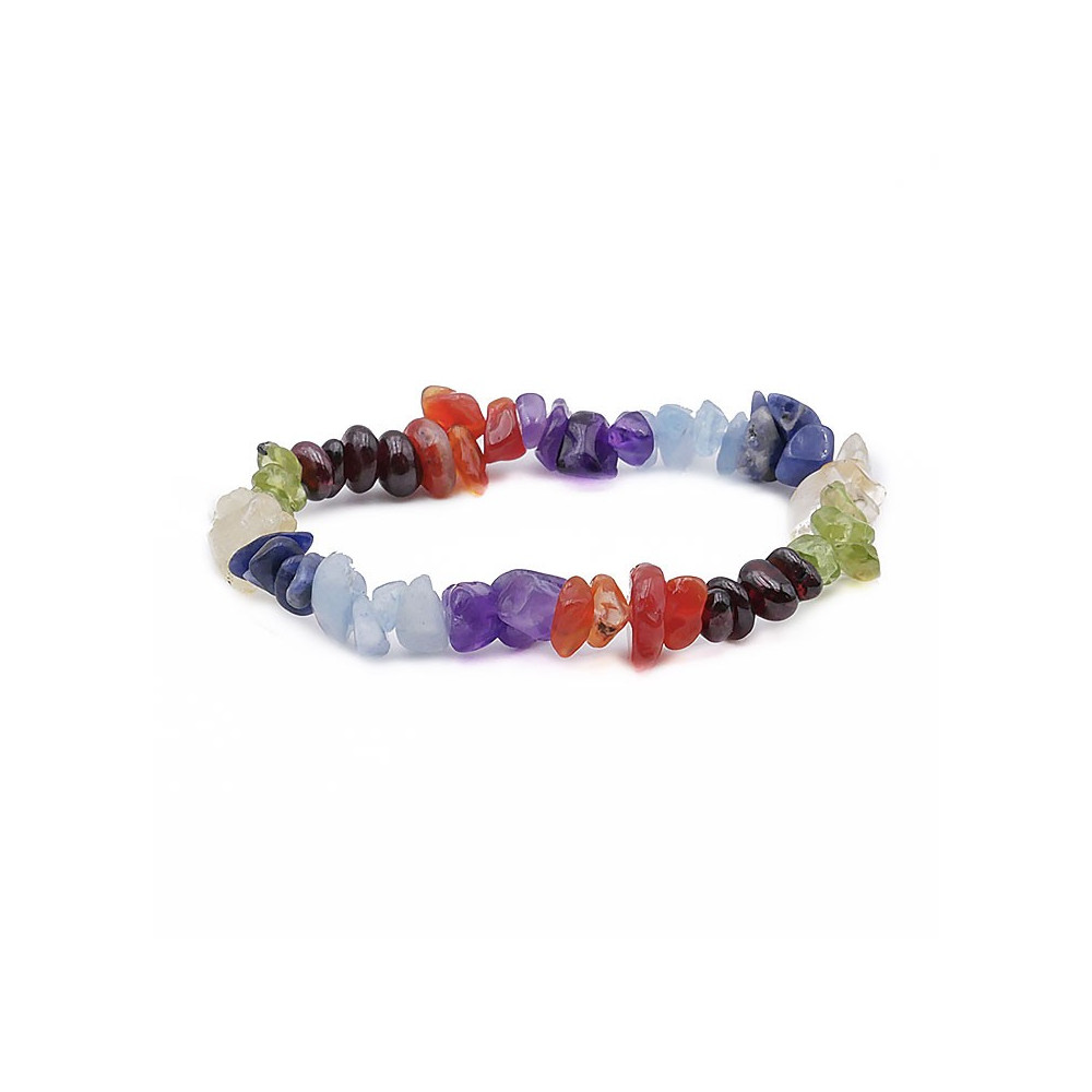 Bracelet pierres naturelles baroque 7 Chakras A