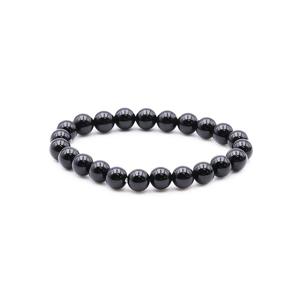 Bracelet pierres naturelles 8mm obsidienne noire A
