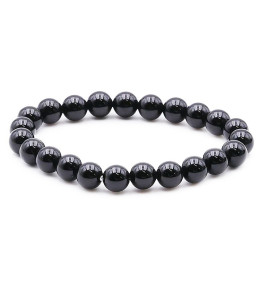 Bracelet pierres naturelles 8mm obsidienne noire A