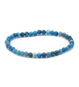 Bracelet pierres naturelles 4 mm apatite bleue A+
